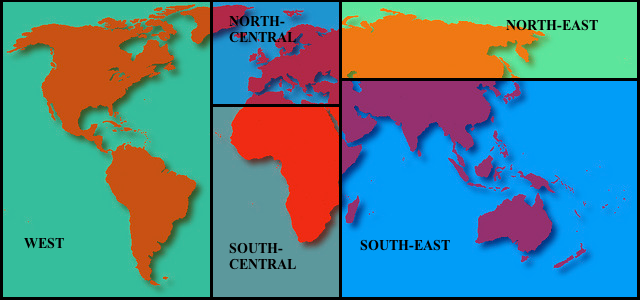 Areas used in RIPE Atlas measurements sources